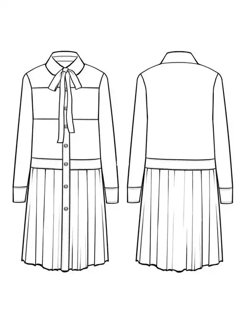 服装款式图|连衣裙款式图