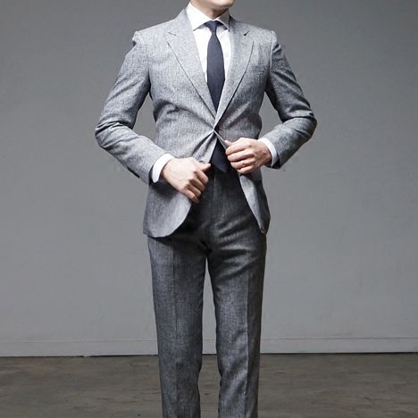 韩国代购男士气质修身西装套装男青年韩版新款西服商务婚礼套装