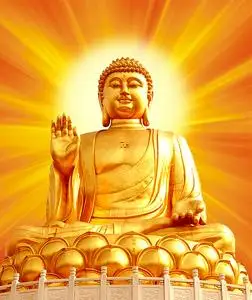 金身如来佛祖佛像画挂画释迦牟尼佛像画像图片3d立体水晶版画