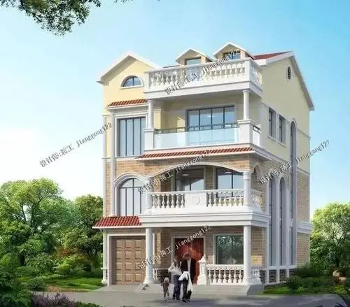 4款三层半别墅设计图第3款面积最小却最豪建回农村很气派