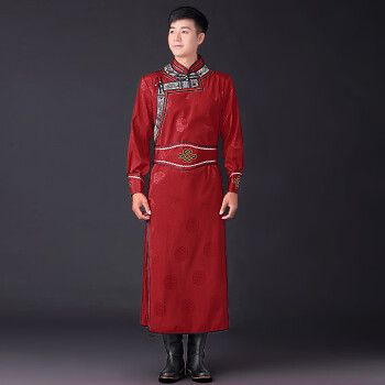 服饰内衣>男装>唐装/汉服>梦鸥亭>梦鸥亭蒙古族服装蒙古袍男2023新款