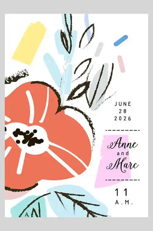 简约花卉手绘海报图片-简约花卉手绘海报设计素材-简约花卉手绘海报