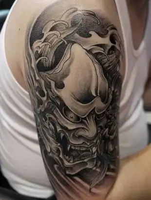 手臂般若纹身图案鉴赏