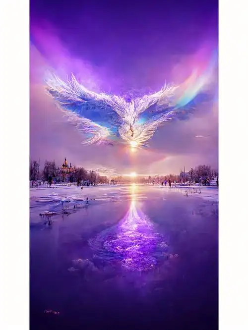 凤凰涅槃,未来可期……,要关键词的宝子私!#ai绘画  #手机壁纸  #凤凰