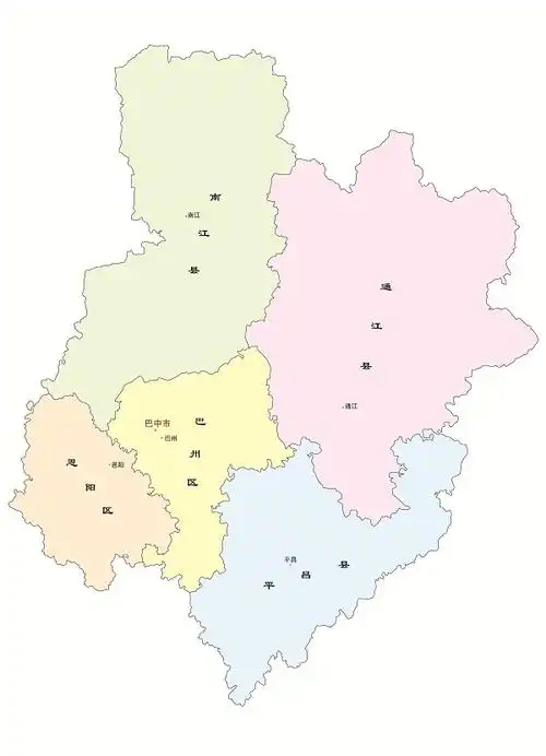 辖区情况截至2013年巴中市辖2区(巴州,恩阳),3县(平昌,通江,南江),188