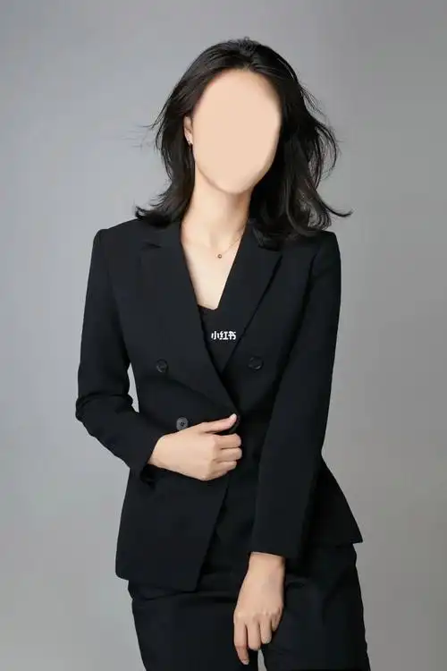 女士西装证件照模板个性端庄,请ps高手帮忙小妹把这张证件照ps炒