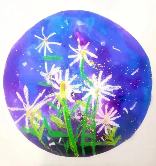 油水分离,油画棒#创意美术儿童画