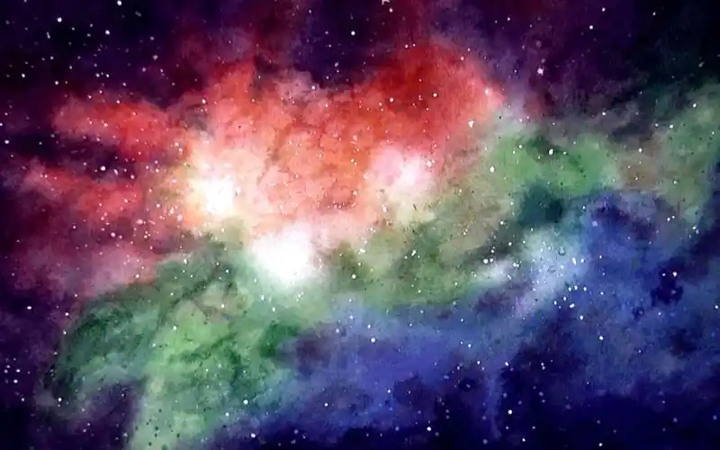 【水彩】如何用水彩画一个星系--星云--宇宙