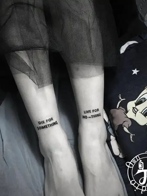 脚踝英文_纹身图案手稿图片_静静的纹身作品集