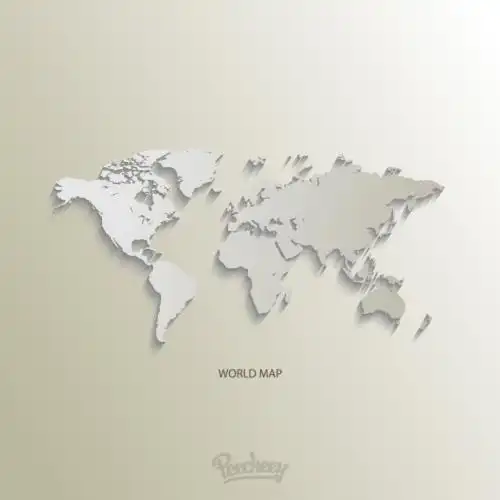 世界地图无字背景