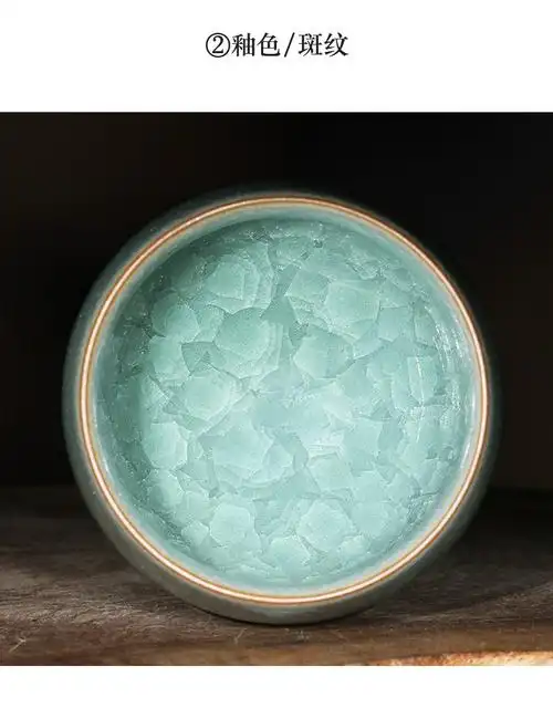 品茗杯单杯陶瓷小茶杯 开片可养家用喝茶杯 哥窑冰裂纹功夫茶具泡茶杯