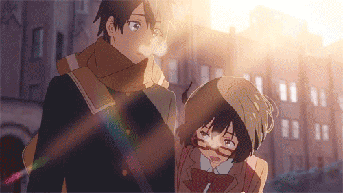 动漫二次元恋爱男女哈气gif动图_动态图_表情包下载_soogif