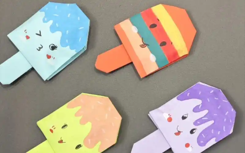 慢速一张a4纸折出雪糕解压捏捏乐 手工折纸