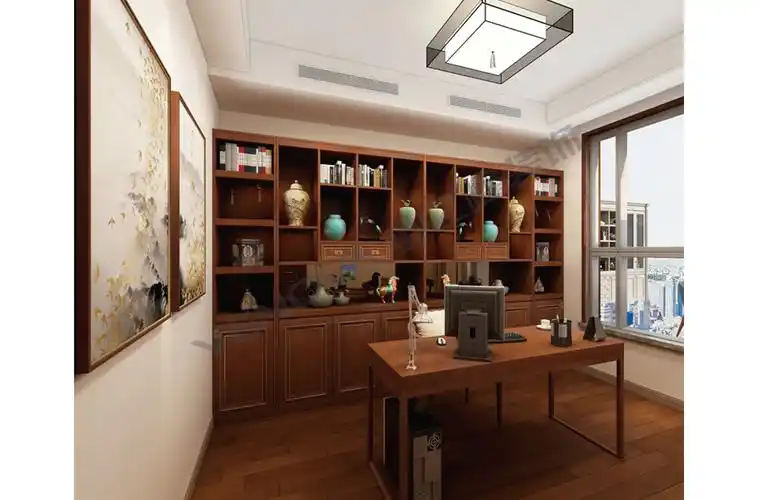 新中式风格别墅215平米房子装修效果图-固安孔雀城-业之峰装饰北京分