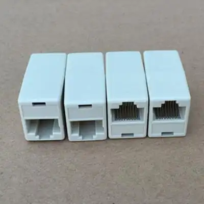 监控配件 网线对接头rj45网线连接器 网络双通头 直通头 水晶头