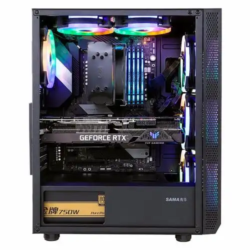 sama 先马 剑魔k3 atx机箱 半侧透 黑色