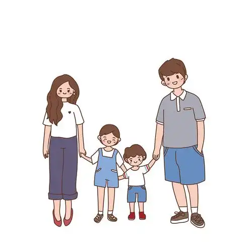 幸福一家人原创插画系列