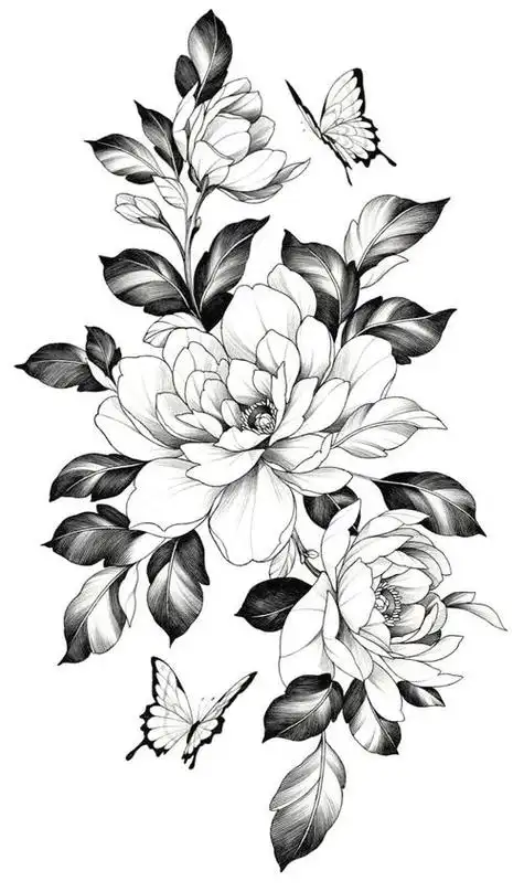 花朵tattoo彩铅画月季花素描花朵详细图文步骤分解教程讲解手绘素描