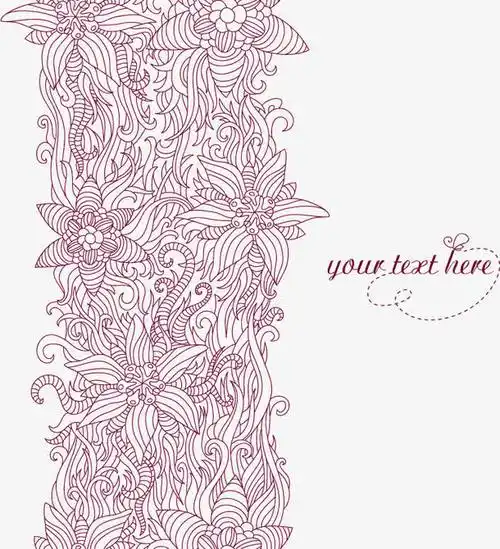 欧式古典线条花纹矢量素材