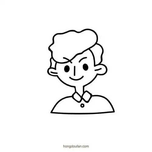 简单几笔画帅气的哥哥哥哥卡通简笔画