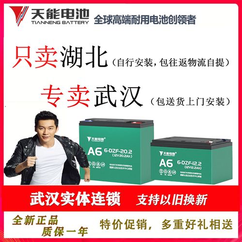 武汉天能新款a 石墨烯电动车电池48/60/72v12/20ah电瓶以旧换新