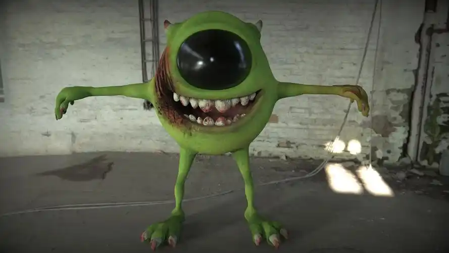 一个僵尸风格的怪兽电力公司大眼怪构图0 创意1 技术1 内容1 cg模型网