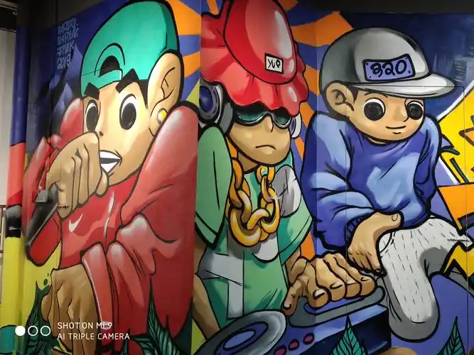 hiphop元素涂鸦墙