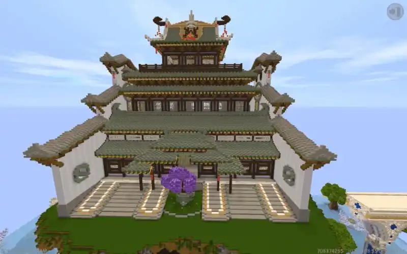 【地图评测】来参观一下震撼古风建筑和巨大之龙吧_迷你世界_九游论坛