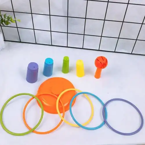 小熊青蛙足球套圈圈玩具 儿童投掷套圈游戏套装套环玩具 地摊热卖