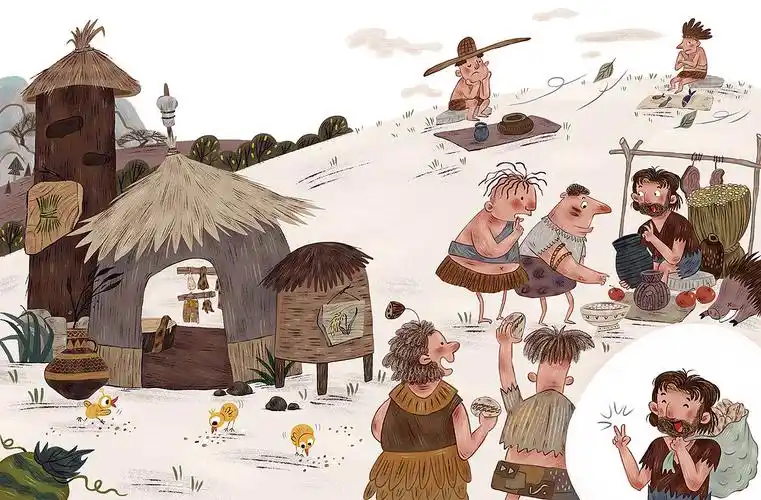 原始部落系列儿童绘本4|插画|绘本|哇哇哇儿插 - 原创作品 - 站酷