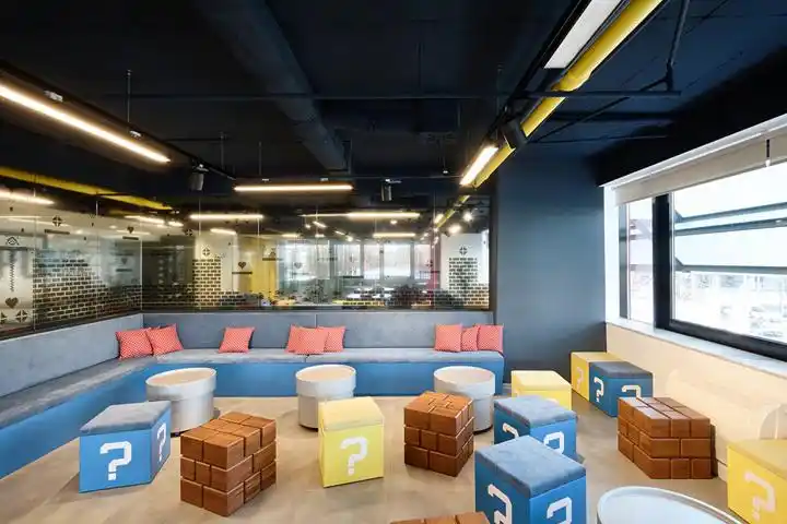 [分享]打造趣味,开放协作的空间——创意游戏公司办公室装修