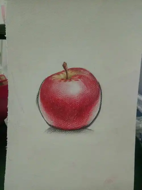 彩铅苹果