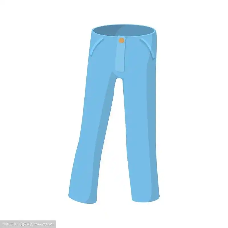 蓝色牛仔裤图标卡通风格