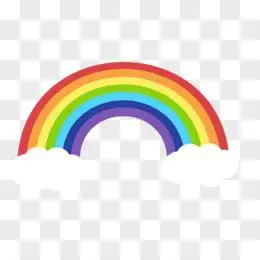 创意手绘卡通彩虹