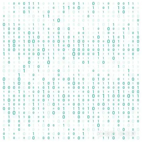 屏幕上有数字的背景.二进制代码零一个矩阵白色背景.