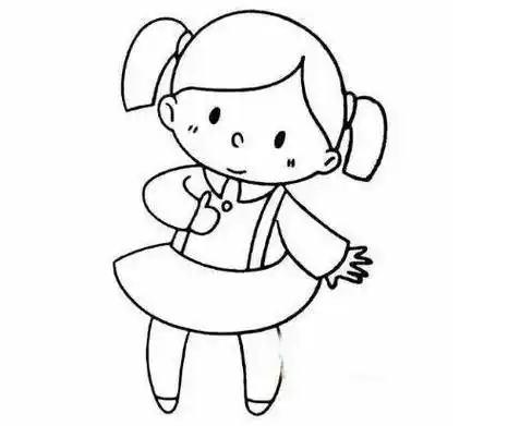 画小女孩简笔画教学方法 怎样画小女孩又漂亮又简单
