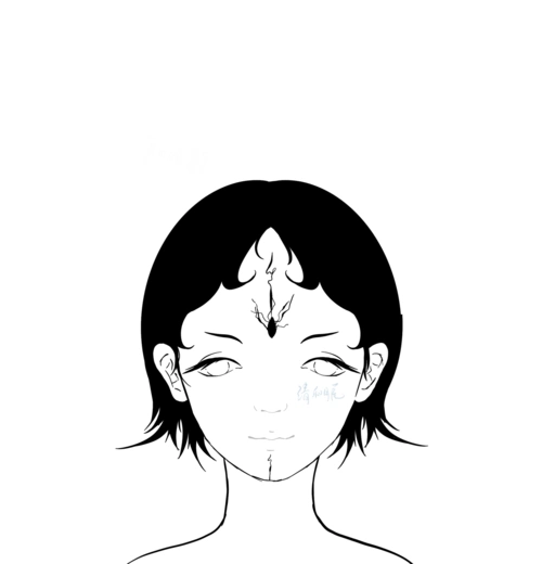 p站画师作品原创暗黑人物线稿