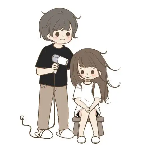 情侣装帮我吹头发收拾我的小伤口帮我系鞋带为我学做我爱吃的新菜照顾