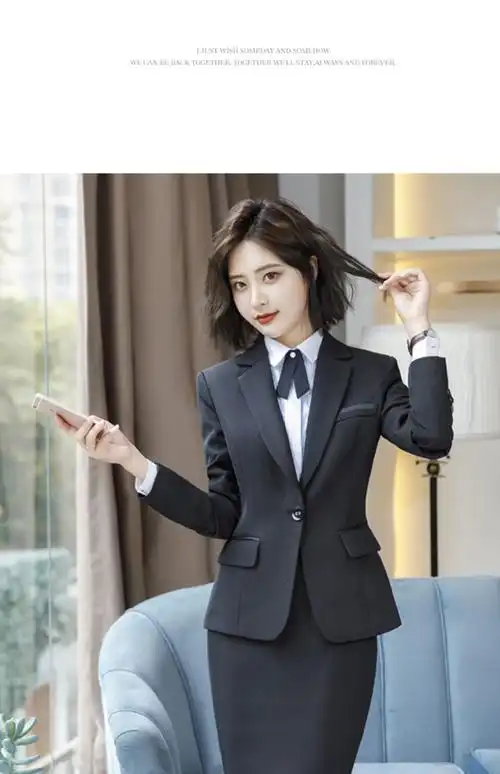 tumeiqi西服套装女2021新款气质修身工作服大学生面试正装西装职业装