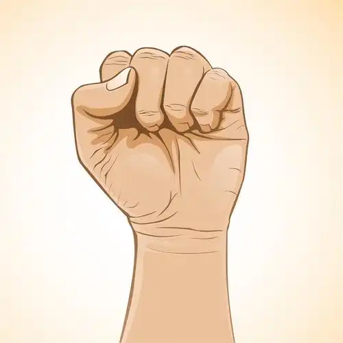 攥紧的拳头矢量图像