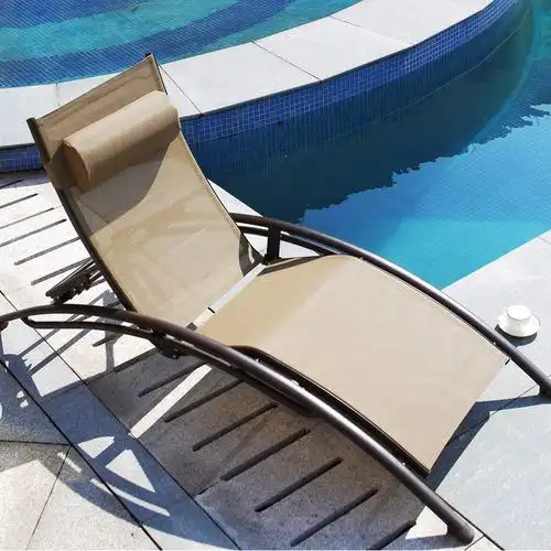 休闲沙滩椅户外躺床海边游泳池躺椅酒店躺椅阳台庭院太阳床