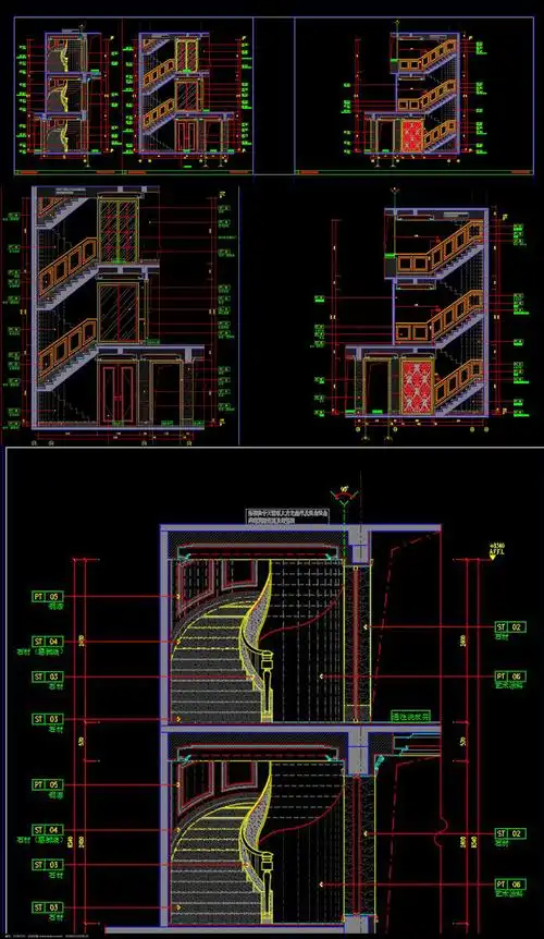 欧式楼梯立面图