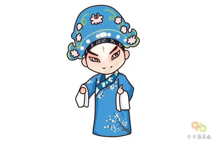 京剧《牡丹亭·惊梦》 柳梦梅简笔画图片_戏曲人物大全简笔画