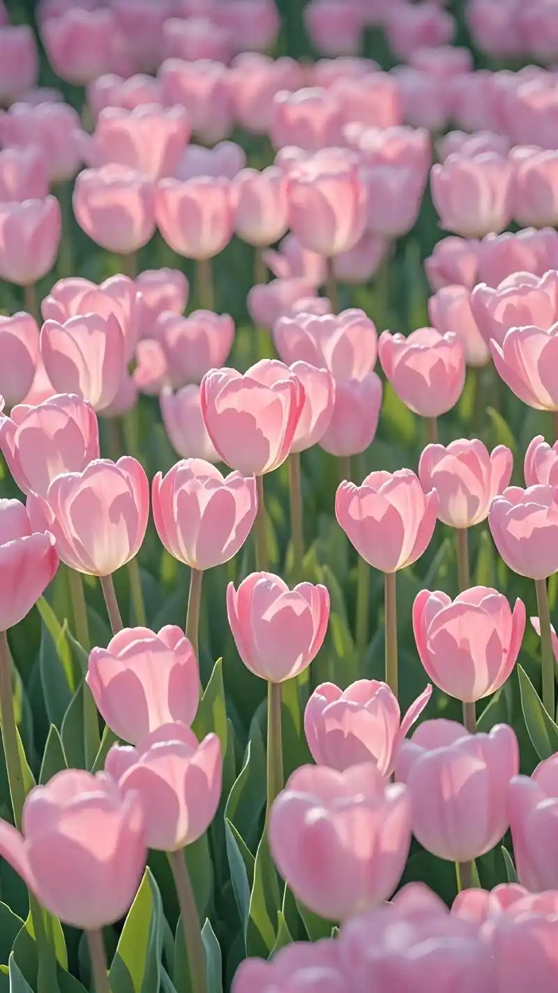 温柔的粉色郁金香#好看的花一定要分享给你 #好看的背景图 #