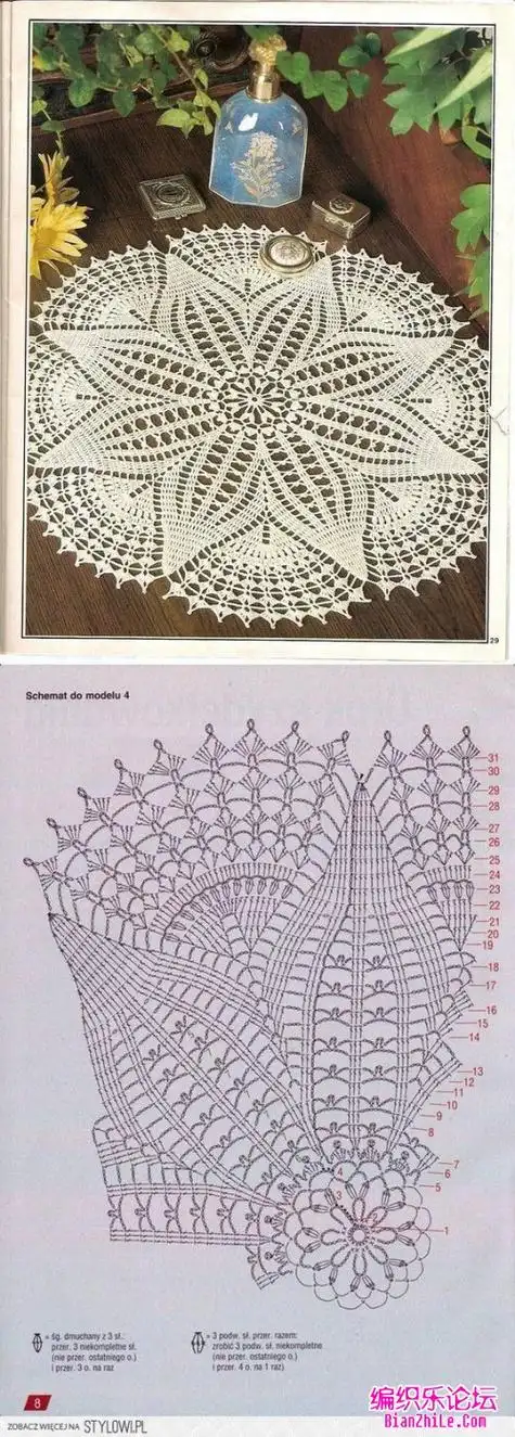 多款美丽的居家台布钩法图片图解-编织乐