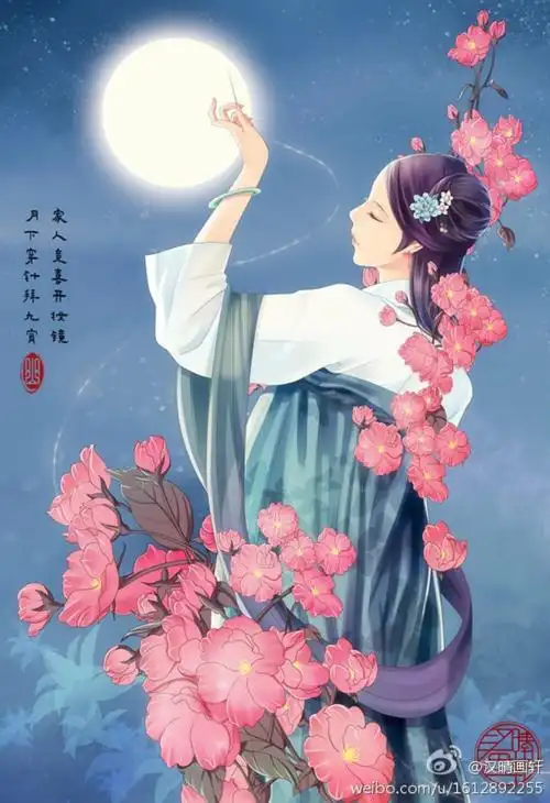 彼岸花.古风,手绘,美人.