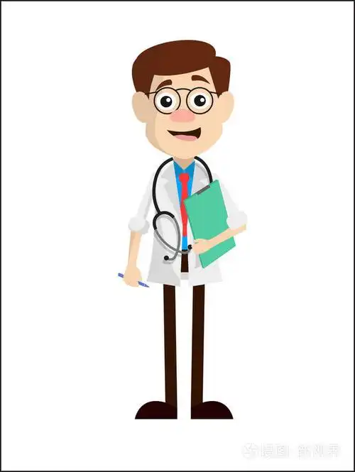 专业卡通医生人物矢量