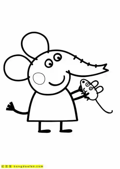 填色游戏,夏天,好朋友,小元素,小猪佩奇,幼儿涂色,幼儿简笔画