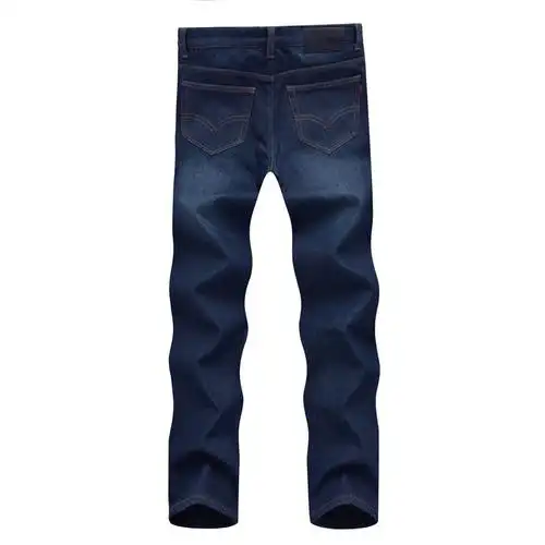 新款男装男式牛仔裤 新修身韩版直筒休闲男士加绒加厚 男裤子