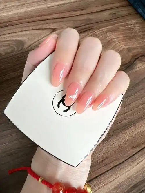 果冻新色美甲肉粉色粉橘色指甲